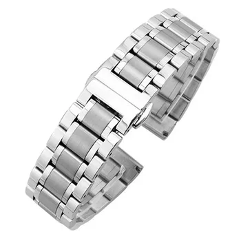 

18mm - 24mm Metal Watchbands Bracelet Women Fashion Silver Solid Stainless Steel Luxury Watch Band Strap Accessories