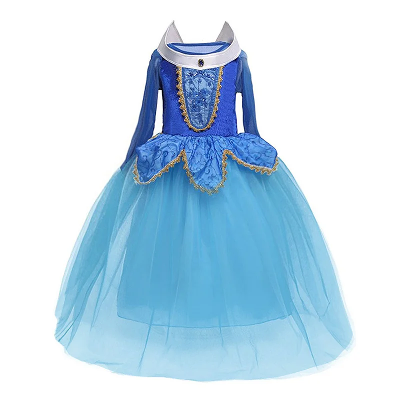 Спящая красавица принцесса платье Аврора Костюм для вечеринки длинный рукав косплей платье Хэллоуин подарок на день рождения vestidos Fantasia - Цвет: 8