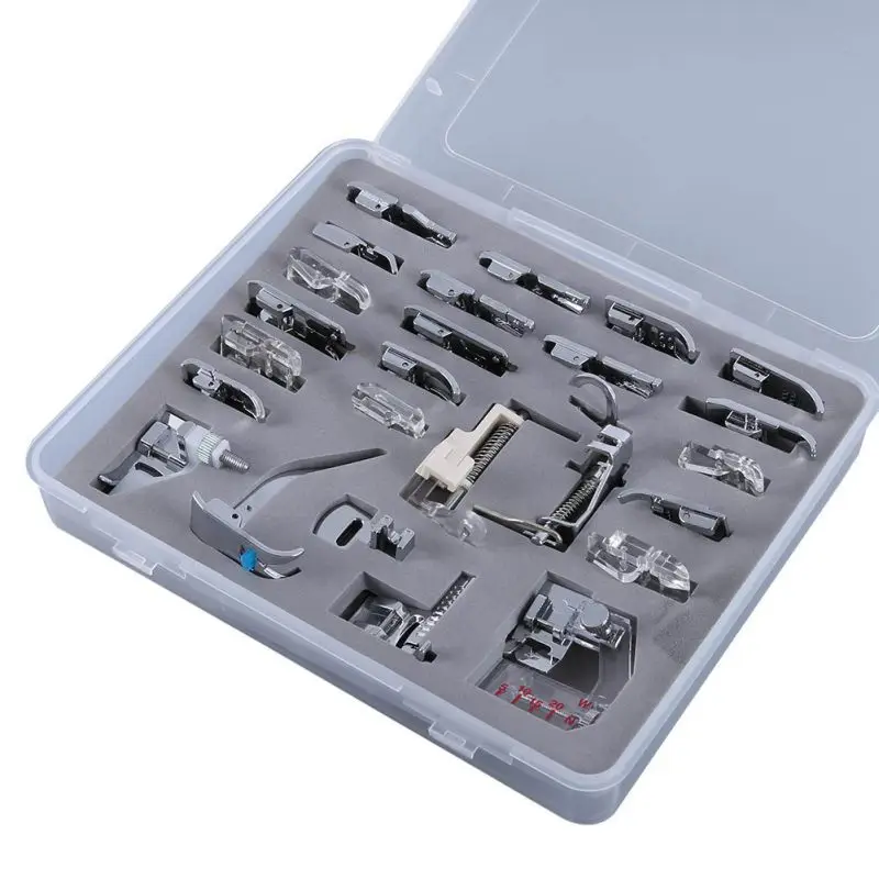 

knitting crochet Domestic Machine Braiding Blind Stitch Darning Presser Foot Feet Kit Set For Brother Singer Janom Sewing Tools