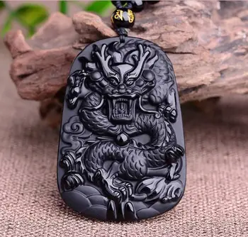 

Natural Obsidian Scrub S Longtine Sihai Zodiac Crystal Pendant for Men and Women o33#