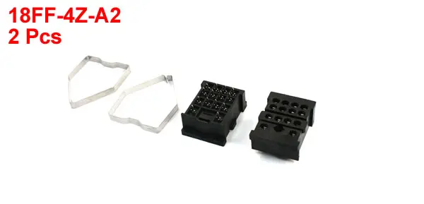 2pcs 18FF-4Z-A2 PCB Board Mounted Timer Relay Socket Base for MY4J/MY4NJ