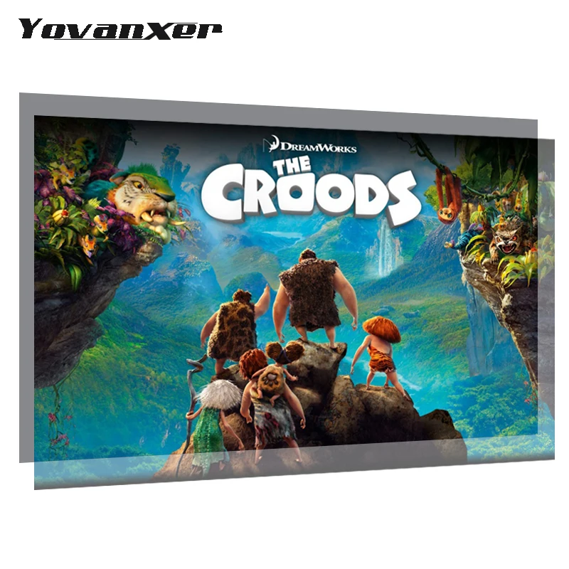 Pаспродажа 84 100 120 дюймовый экран проектора из отражающей ткани Проекционные Экран для XGIMI H1 H2 UNIC светодиодный проектор DLP 169 43