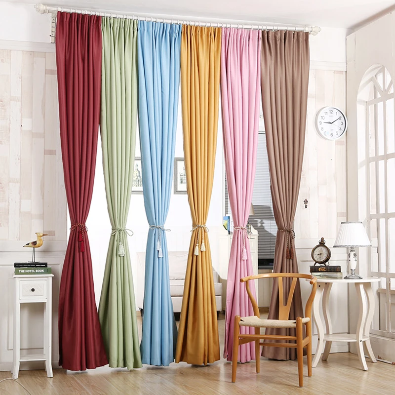 Aliexpress Green Curtain Thick Blackout Short Blue Green Curtain Thick Blackout Short Blue Curtains For Bedroom Blinds Cloth Living Room Pink Window D Wp349 30