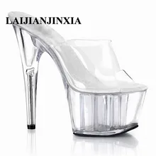 LAIJIANJINXIA/обувь из ПВХ на высоком каблуке 15 см; обувь для ночного клуба; обувь для танцев; пикантные женские туфли на высоком каблуке; обувь на платформе 5 см