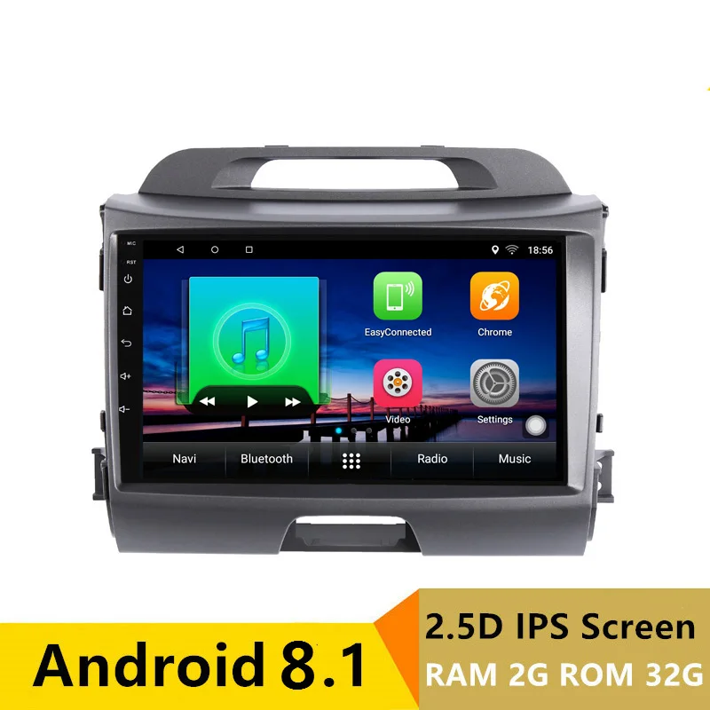 

9" 2+32G 2.5D IPS Android 8.1 Car DVD Multimedia Player GPS for KIA Sportage R 2011 2012 2013 2014 2015 radio stereo navigation