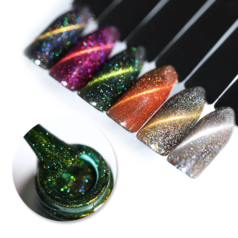 

UR SUGAR Holographic Glitter Magnetic Gel Magnet Cat Eye Laser Nails Gel Polish Soak Off UV LED Varnish Nail Art Lacquer 7.5ml
