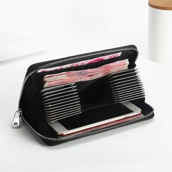 

2018 Fashion Minimalist Real Cowhide Split Leather Wallet Women Men Big Long Passport Travel Wallets Card Clutch Zipper Purse
