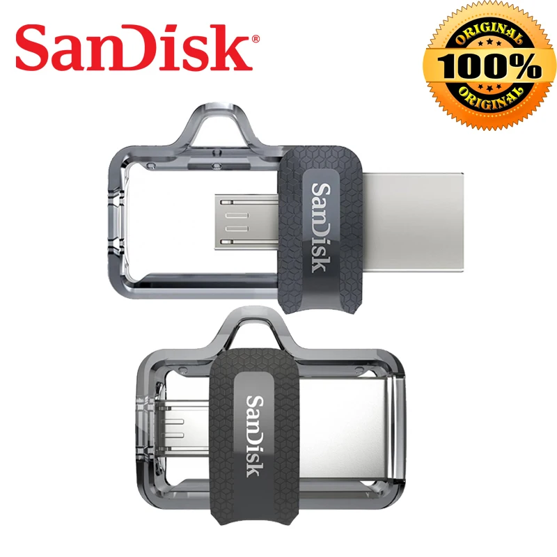 SanDisk OTG USB3.0 16 ГБ 32 ГБ 64 Гб 128 ГБ xtreme высокоскоростной двойной OTG USB флеш-накопитель флешки 150 м/с