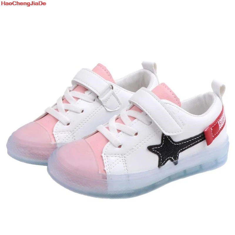 

Kids Autumn Sports Shoes New Boys Pu Leather Casual Shoes Soft Girls Fashion Breathable Pink Sneakers For Party School