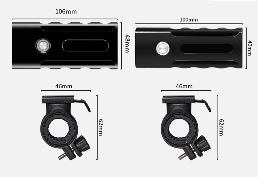 Best NEWBOLER 2400 Lumen 3 LED Bicycle Light 5200mah L2/T6 Flashlight USB Charge Lamp Bike Front Light Set 2 Holder Mount Accessories 6