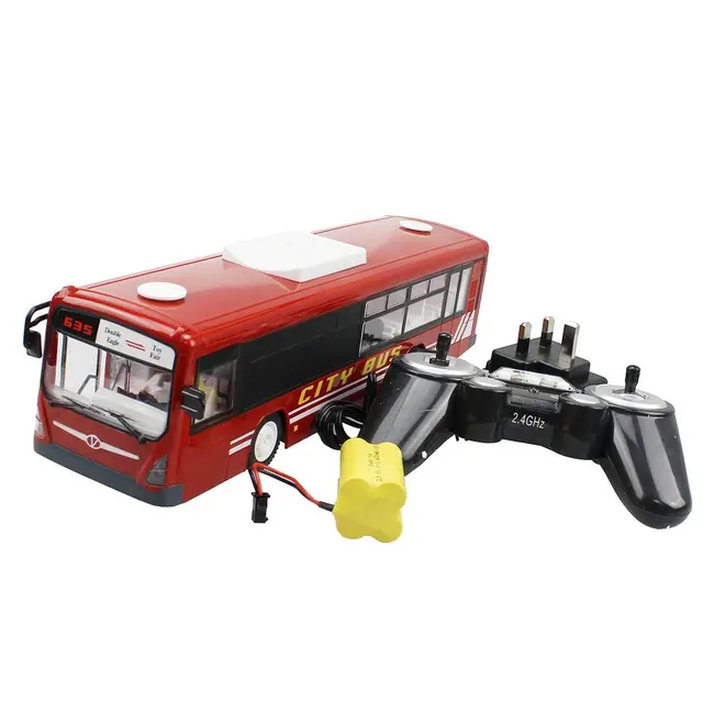 RC Car 6 Channel 2.4G Remote Control Bus City Express High Speed One Key Start Function Bus with