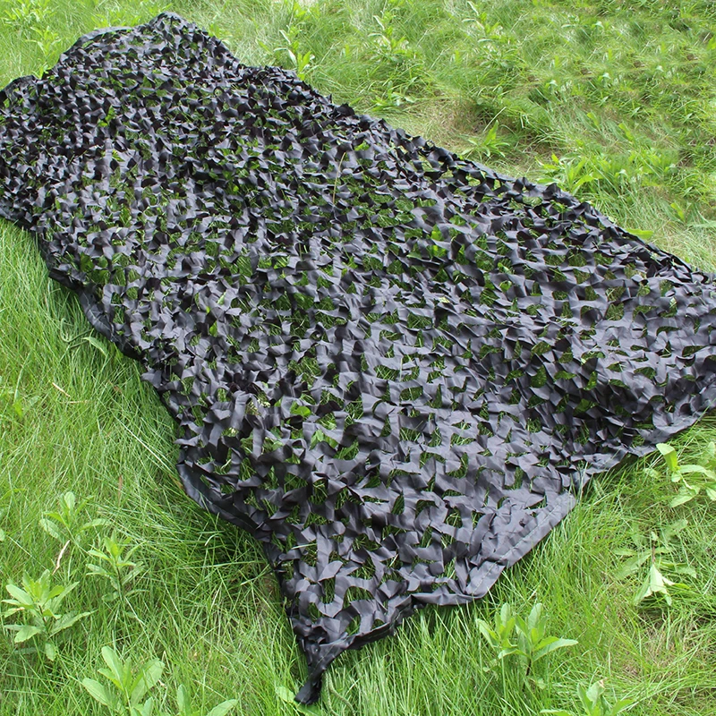

Outdoor 1.5X2.5 1.5X3 Meter Black Camouflage Net Camping Hide Camo Netting Military Hunting Net Car Cover Sun Shelter Tent Shade
