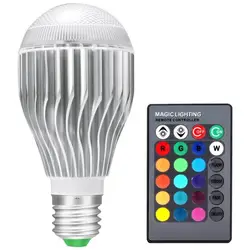 E27 RGB светодиодные лампы 20 Вт 85-265 В led rgb светодиодные лампочки Soptlight Дистанционное управление 16 Цвета Сменные lamparasa прекрасный