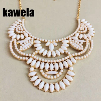 

New Statement Necklace, Fashion Chunky Necklace, Wedding Party Jewelry Collar