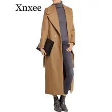 Xnxee casaco feminino,, UK, для женщин, плюс размер, осень, зима, Cassic, шерсть, макси, длинное пальто, женский халат, верхняя одежда