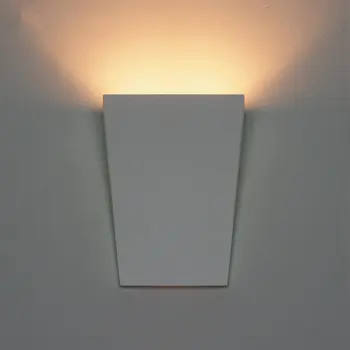

The Modern and minimalist wall lamp aisle bedrooms restaurant wall light white color geometric plaster wandlamp for cozy bedside