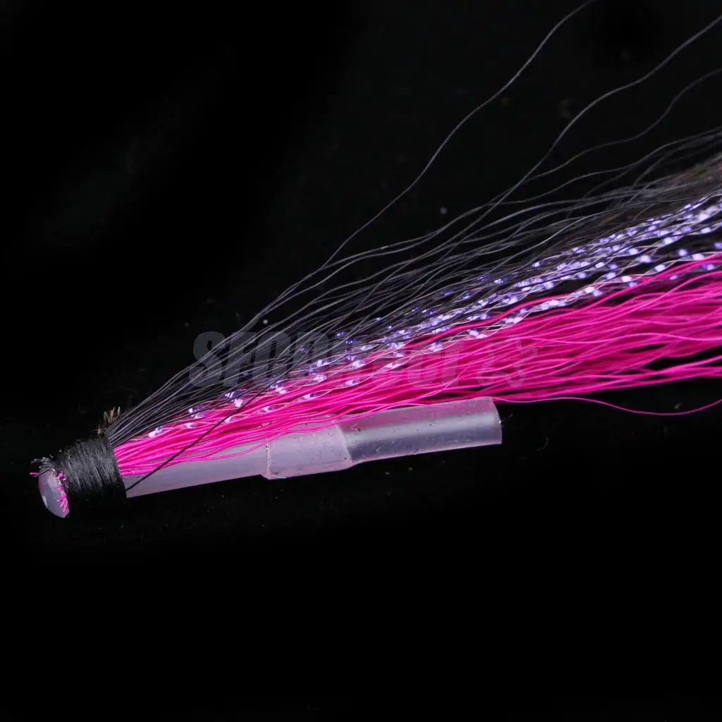 6Pcs Tube Fly Fishing Mini Sunray Shadow Riffle Hitch Salmon Flies Insects Fishing Tube Flies Lures 25mm/50mm
