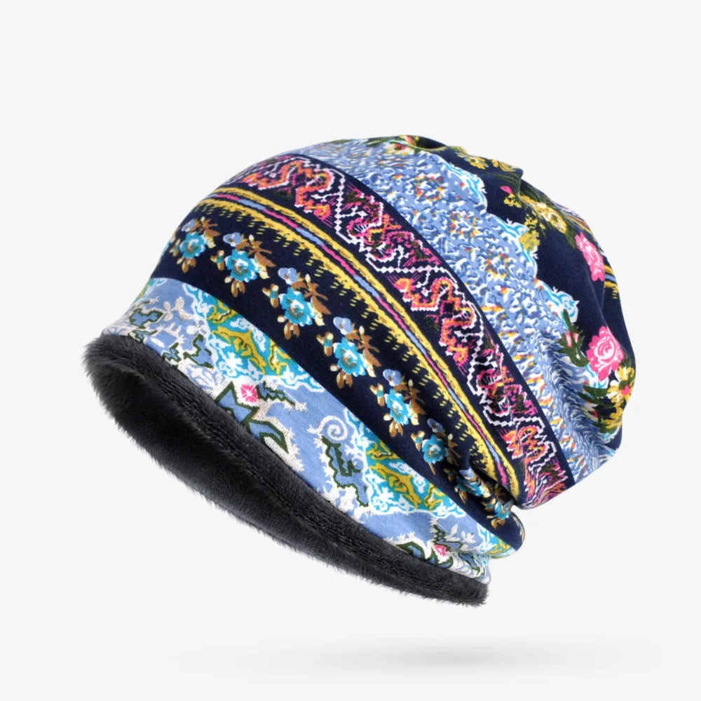 [AETRENDS] женские шапочки с принтом, флисовые шляпы, многофункциональные, для кольца, шарфа, теплые шапочки, шапка, воротник, шарфы, Z-6198