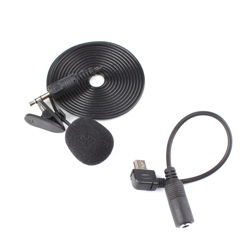 1pcs 3.5mm Mini USB Microphone Mic with Collar Clip for Gopro Hero 3 3