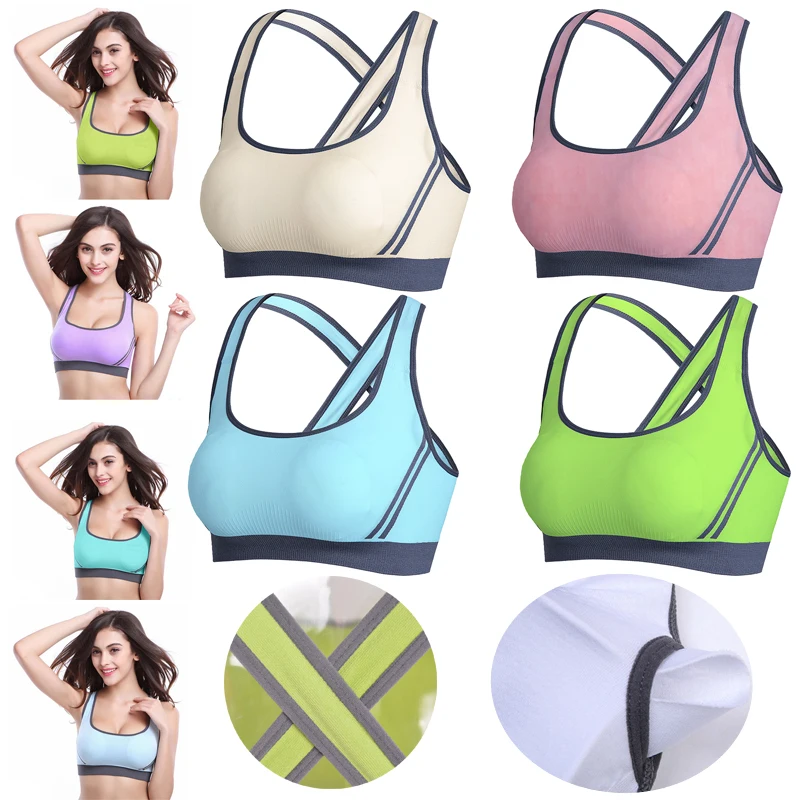 

Women's Sports Waistcoat Workout Bralette Shockproof Wireless Bra Girls Ladies Max Support Explosion Bra Sporty Vest Running