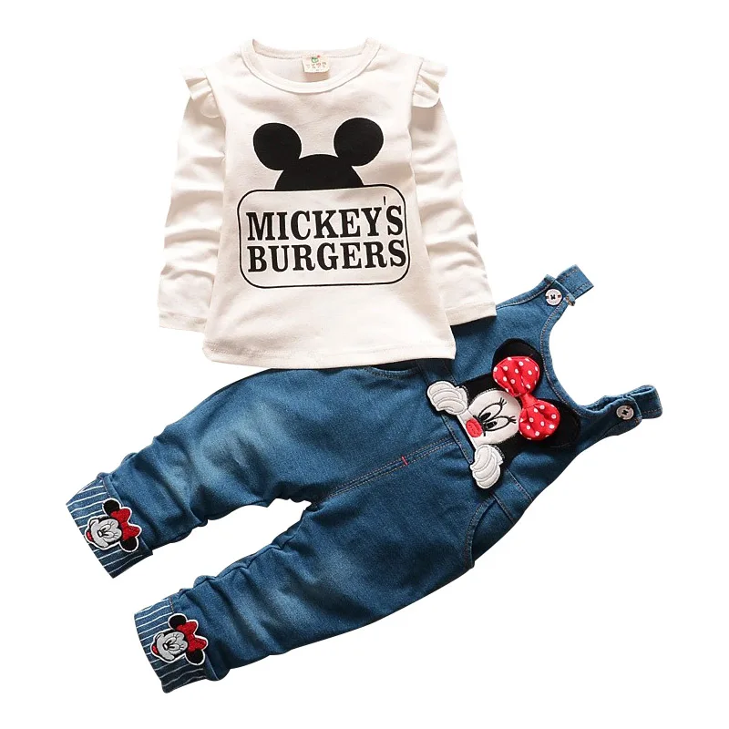 Infant-baby-girls-Minnie-children-jeans-trousers-clothing-sets-Hello-Kitty-tops-t-shirt-denim-blet (1)