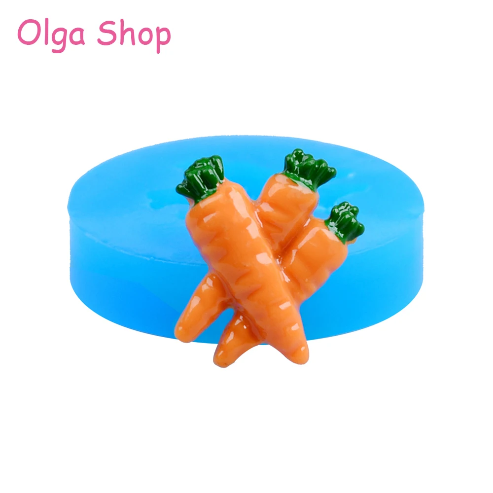 Силиконовая форма VYL034 для трех моркови 24 4 мм Vegelable Гибкая Форма Sugarcraft помадка