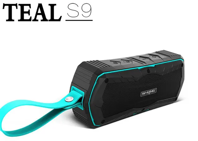 Teal S9 Portable Wireless Bluetooth Speaker Water-resistant speaker 4000mAh Power Bank for Phone Music Waterproof Subwoofer