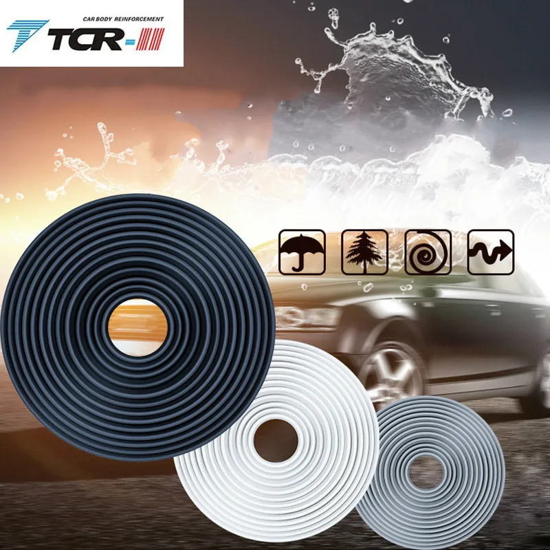 Car Styling 5m Door Protection Strips Rubber Edge Doors Moldings Side