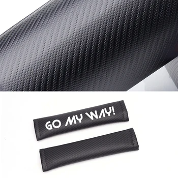 

Car Seat Belt Cover For Safety Belt Reflective Safety Seatbelt Shoulder Pad Go My Way Seat Belt Plug For Car Accessories 2Pcs