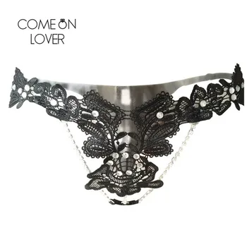 

PI5078 Comeonlover Lace Thong Panties 2 Colors XXXL With Beading String Femme High Quality Hot Sale Tangas Mujer Erotic Lingerie