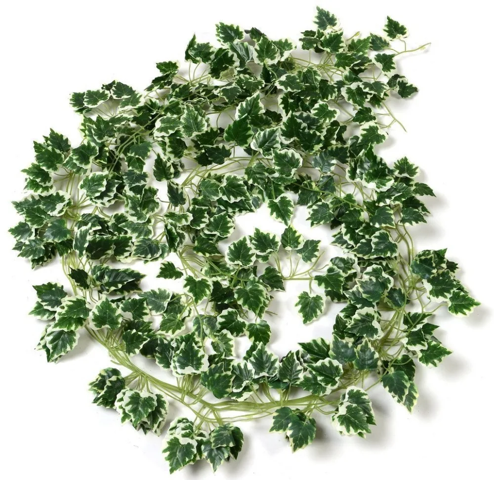 144Feet 24 Artificial Grape Leaves Vine English Ivy Silk Greenery