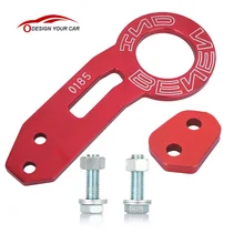 Автомобиль стиль красная алюминиевая гоночная задняя сцепное устройство для авто трейлер кольцо буксирное кольцо Инструменты
