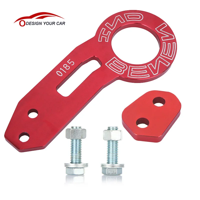 Car Style Red Aluminum Racing Rear Car Tow Hook for Car Auto Trailer