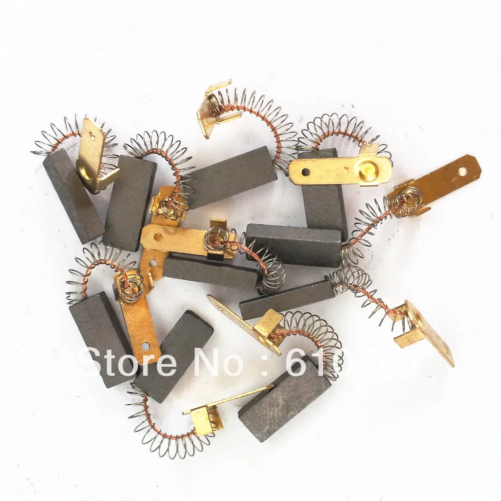 10pcs Spring&Wire Leads 3x6x16mm Electric Motor Carbon Brushes Generic