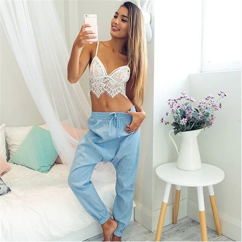 Для женщин повязки Кружево Crop Top Sexy Обрезанные feminino Для женщин укороченные Майки Топ Топики женские прозрачные Кружево bralette бюстгальтер жилет Нижнее Бельё для девочек