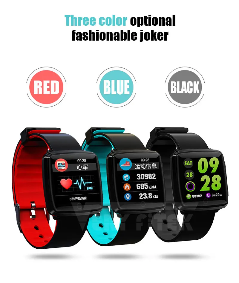 VERYFiTEK Smartwatch Blood Pressure Heart Rate Monitor Men Women Sport Watch Pedometer Stopwatch Smart Watch for IOS Android (4)