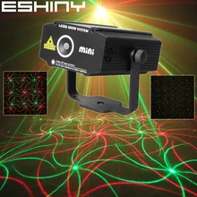 ESHINY Mini R&G Laser 2 Pattern Whirlwind Projector Club Party Bar Disco DJ Equipment Light Dance Party Stage Lights show N75B20