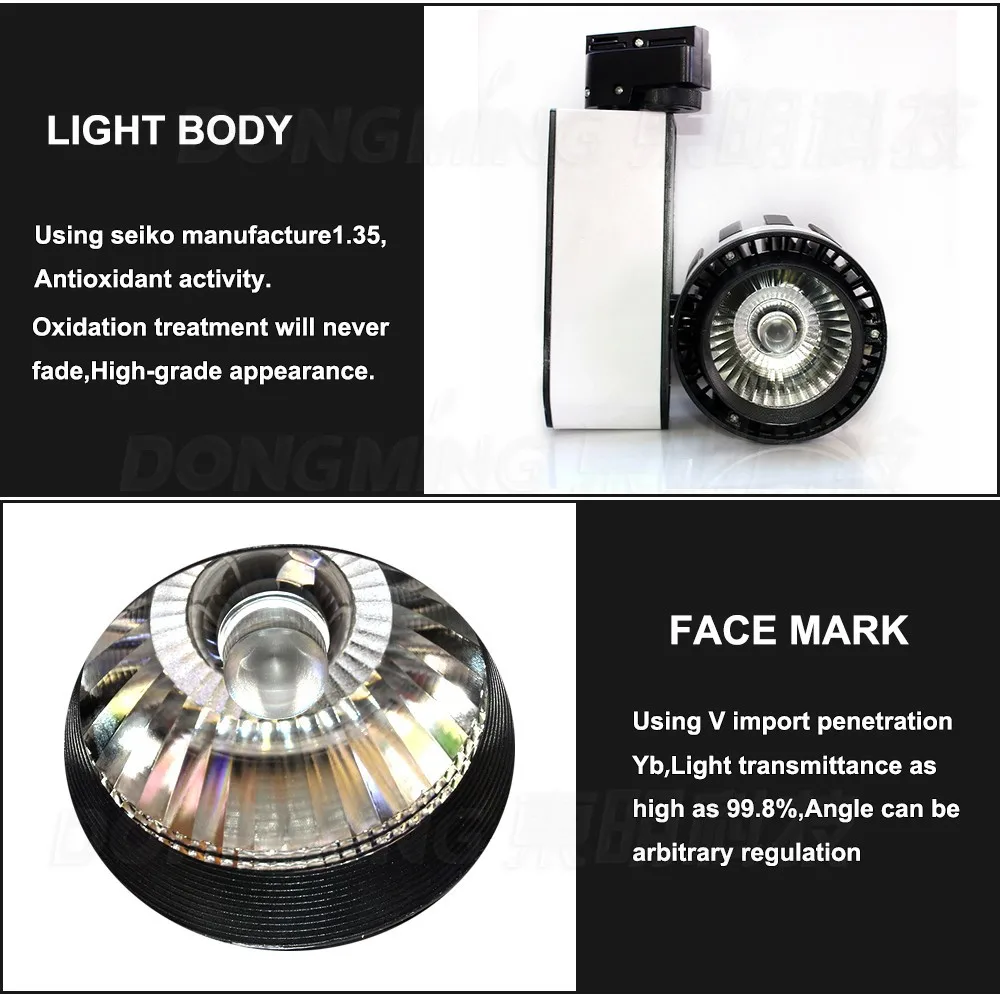 Лучшая цена 20 Вт светодиодный COB отслеживание света черный добавить белый корпус Светодиодный светильник с изменяемым направлением освещения высокого качества AC85-265V 10 шт. FedEx