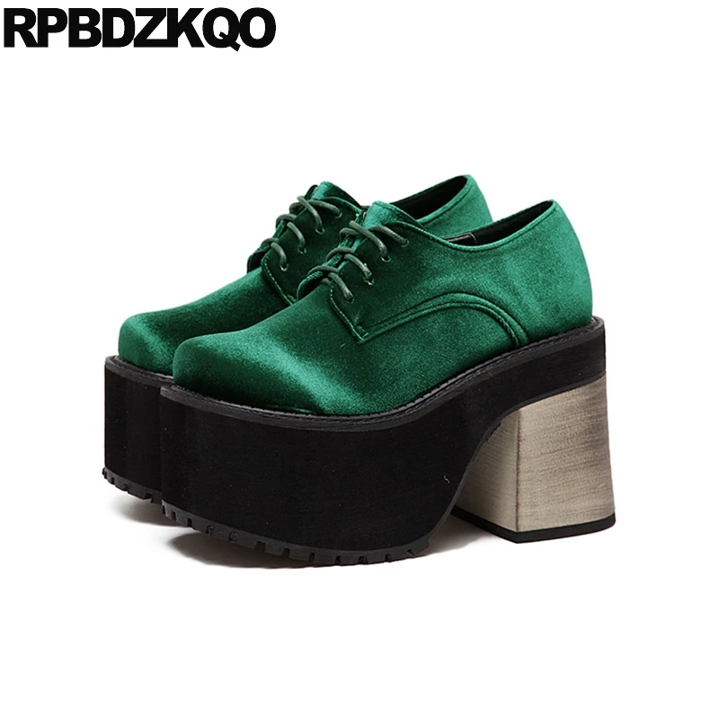 green platform boots