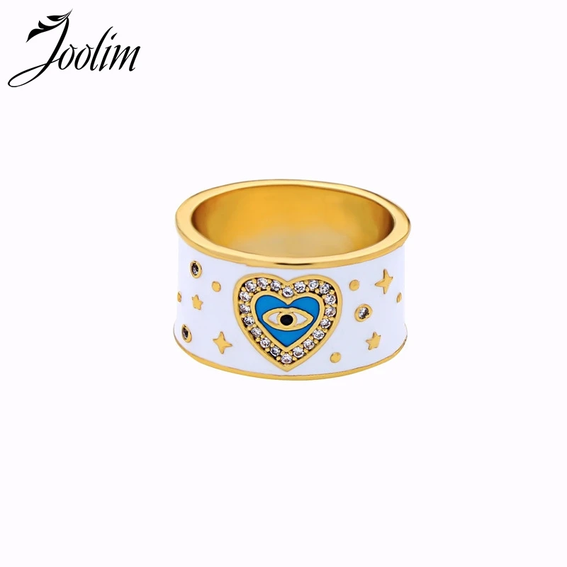 

Joolim High Quality White Heart Finger Ring Romantic Ring