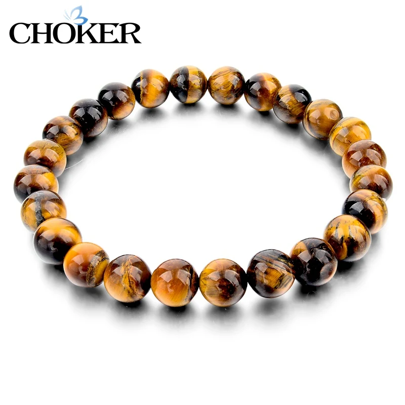 Tiger Eye Love Famous Brand Buddha Bracelets Bangles Trendy Natural Stone Bracelet For Women Men Jewelry