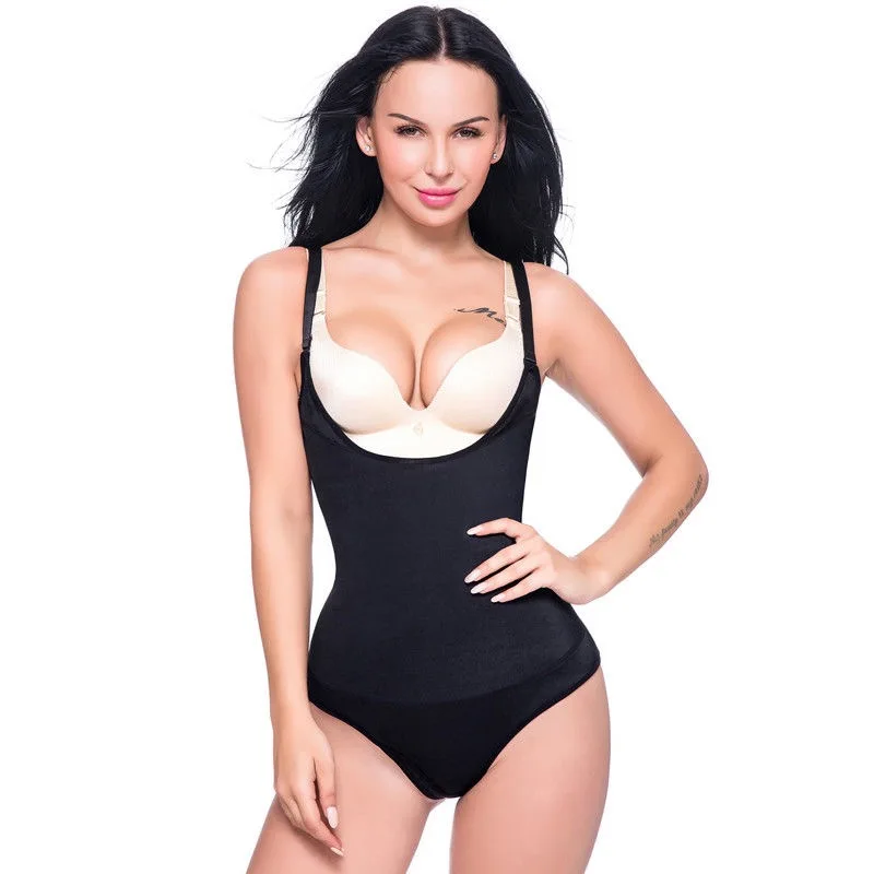 

New Sexy Women Slimming Bodysuit Thong hook Body Shaper Magic Underbust Adjustable Straps Tummy Latex Waist Cinchers Shaper