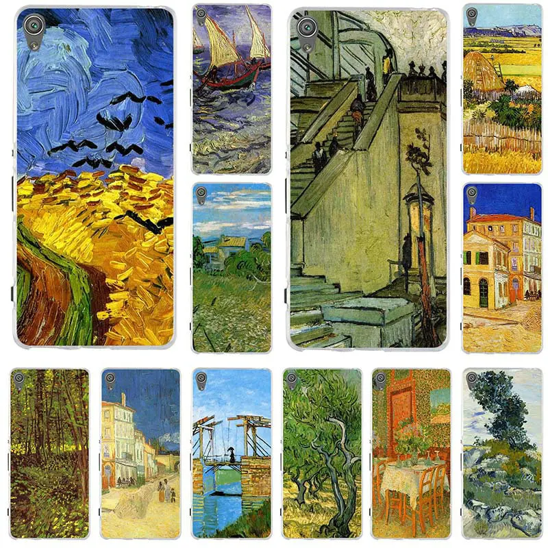 For Sony Xperia Z Z1 Z2 Z3 Z4 Z5 Compact Premium M2 M4 M5 E3 E5 T3 XA Clear Soft Mobile Phone Cases Van Gogh Oil Painting | Мобильные