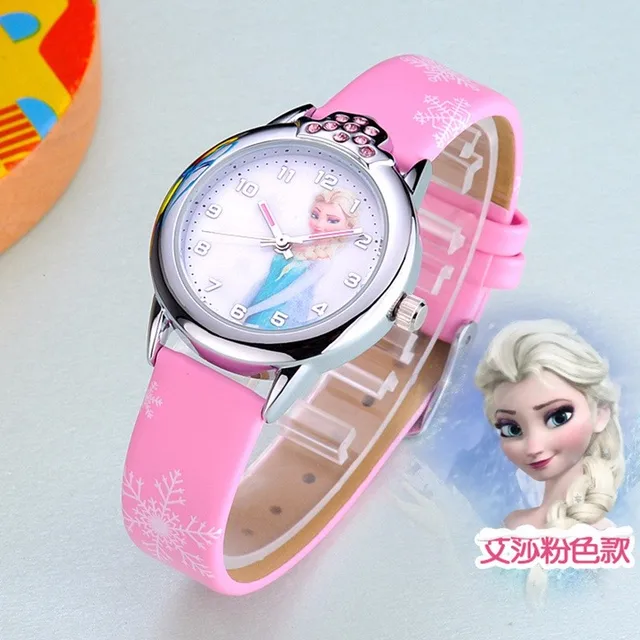Hot Princess Pattern Children Watch Fashion Crystal Cartoon Leather Strap Quartz Hot Princess Pattern Children Watch Fashion Crystal Cartoon Leather Strap Quartz