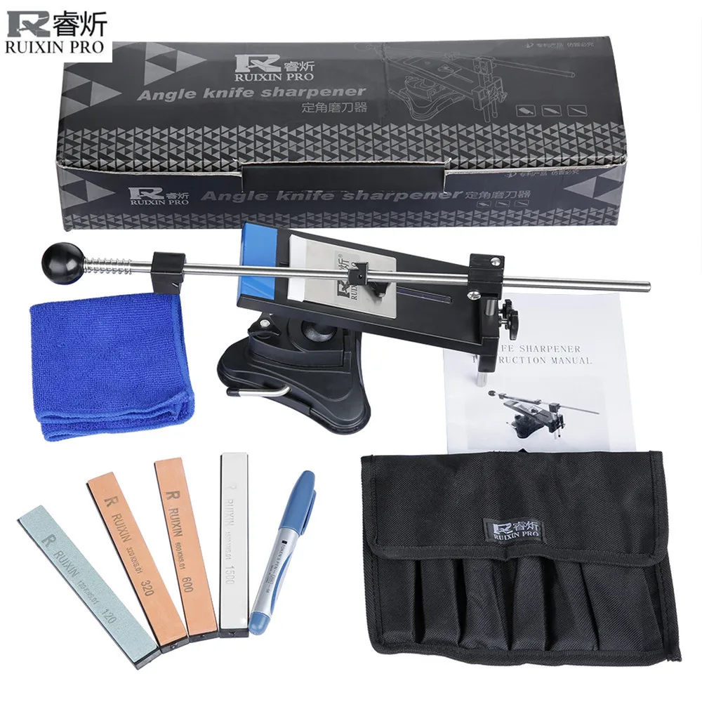 

Ruixin Pro II Knife Sharpener Professional Kitchen Sharpening Knife Sharpener System with 4pcs Whetstones Apex Edge Grindstone