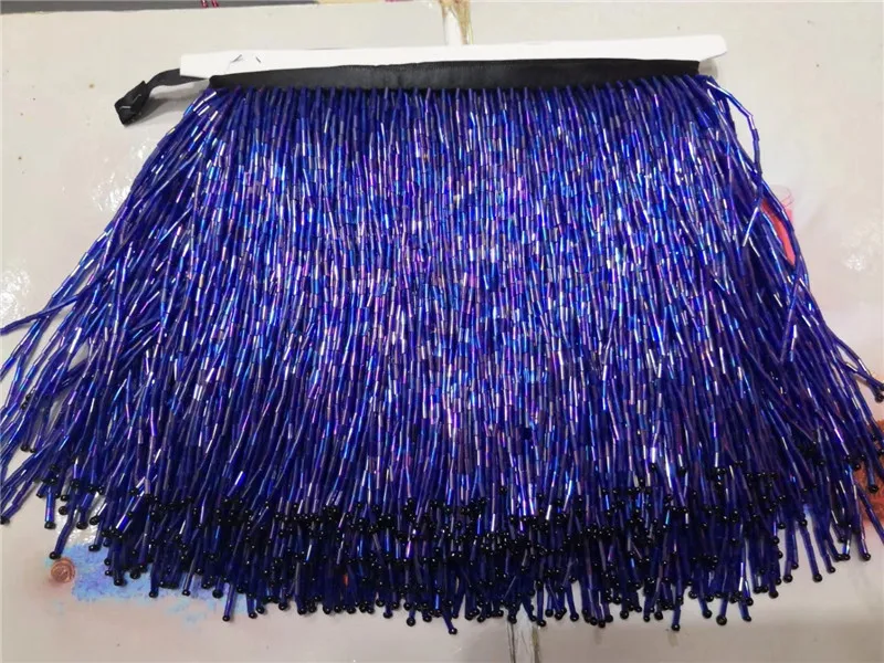 

15cm top selling 5 yards beaded tassel fringe YG-872 beads tube for dress decoration