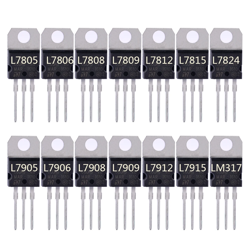 L7805 L7806 L7809 L7808 L7812 L7815 L7824 L7905 L7906 L7908 L7909 L7912 L7915 LM317 Напряжение Регулятор IC 220 14