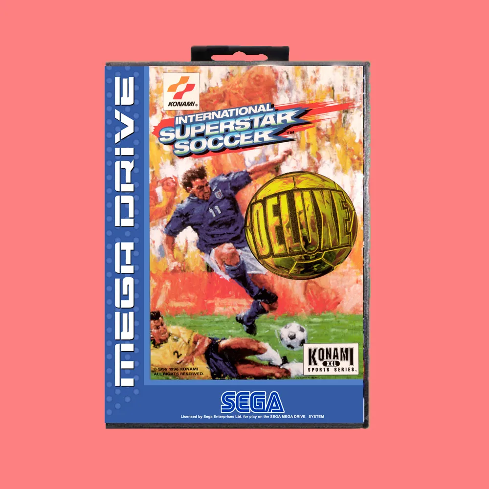 Inter national super star soccer deluxe 16 бит MD игровая карта с розничной коробкой для Sega Genesis &amp Mega