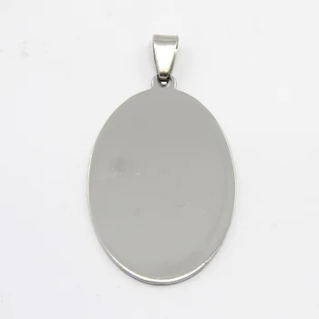 

30pcs DIY Materials 316 Stainless Steel Flat Oval Hand Stamping Blank Tag Pendants Hand Stamping diy jewelry Making