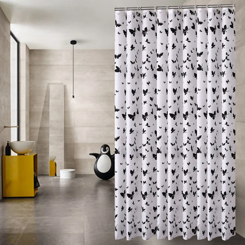 african shower curtain butterfly print Polyester Waterproof Shower
